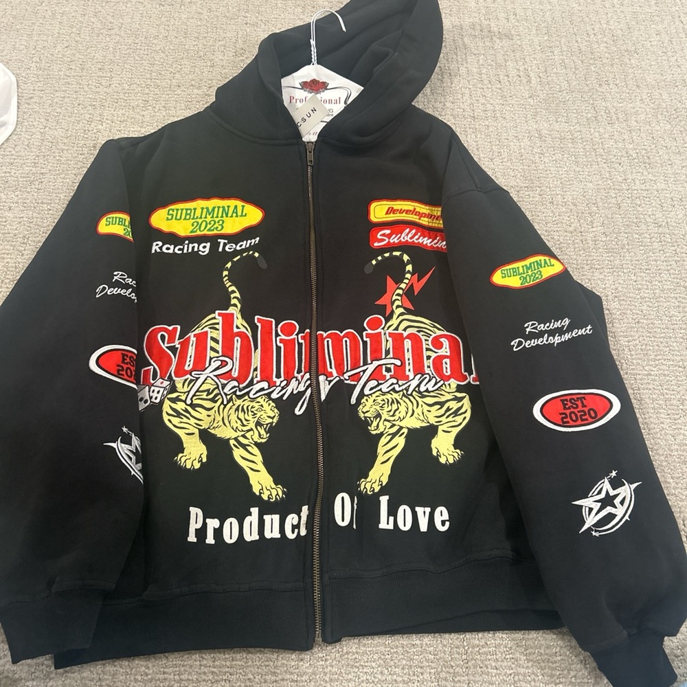 PacSun Black Racing Team Jacket
